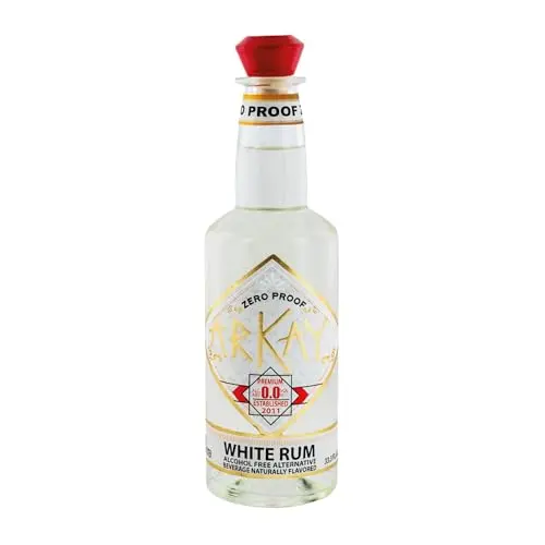 ARKAY Zero Proof White Rum bottle with wooden stopper