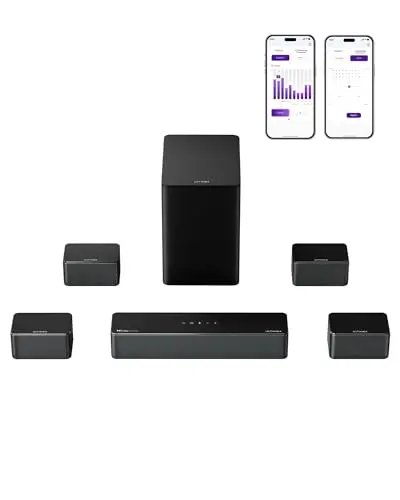 ULTIMEA Poseidon D80 7.1-channel soundbar system with app control and wireless subwoofer