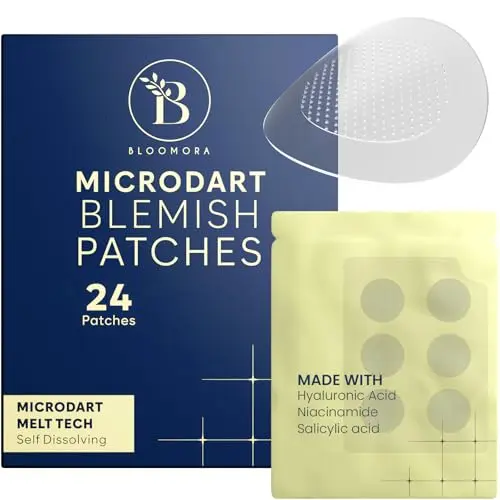 BLOOMORA microdart acne patches for cystic acne overnight care