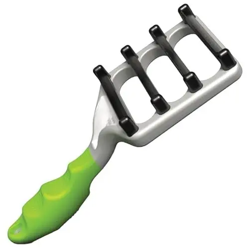 FUR4 deshedding brush for short hair dogs with green handle and carbon fiber edges