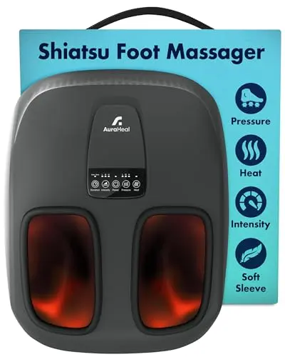 AuraHeal FootPod shiatsu foot massager with removable sleeves