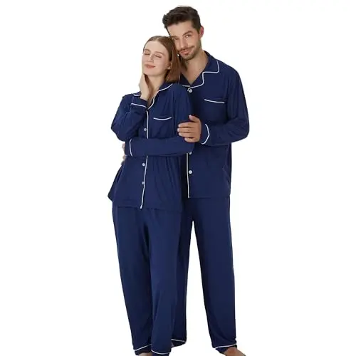 PJGGZ long sleeve matching pajamas set for couples