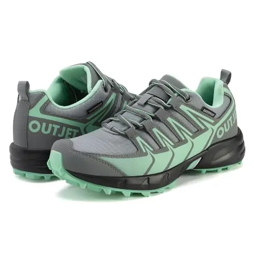 OUTJET women's lightweight waterproof hiking shoes