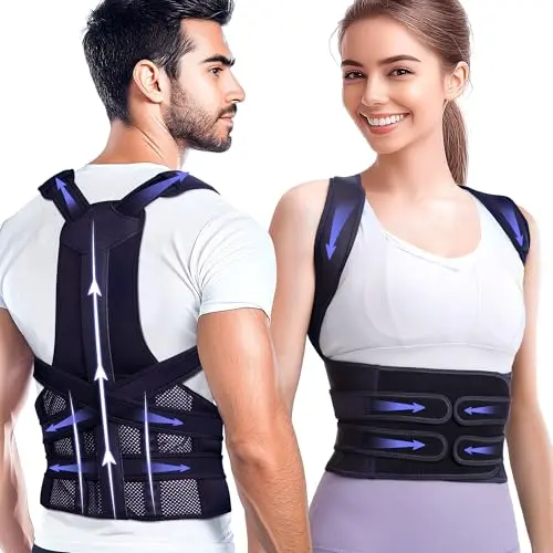 Kepwaa posture corrector showing adjustable straps and breathable mesh design