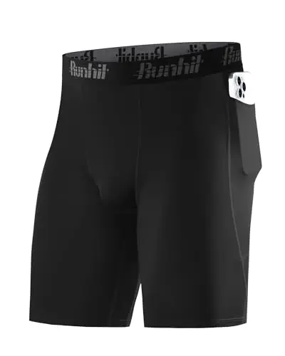 Runhit compression shorts with side pockets for phone storage