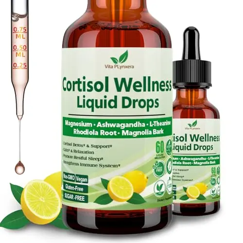 Vita PLynxera cortisol supplement liquid drops bottle