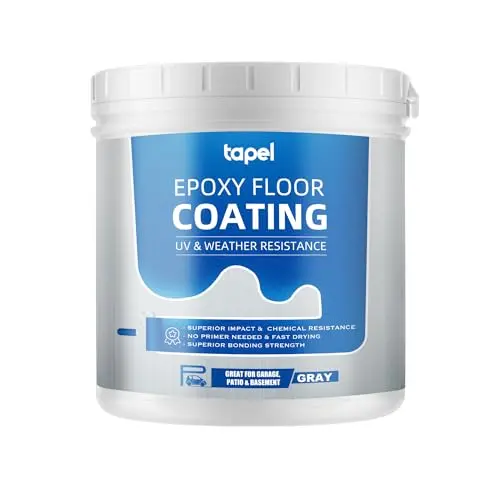 Tapel 3-in-1 epoxy floor coating system in slate grey for concrete