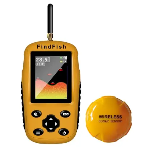 ESANHAO wireless fish finder with color display and sonar sensor