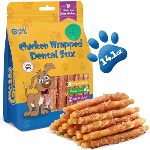 Gazeupon chicken peanut butter dental sticks for dogs