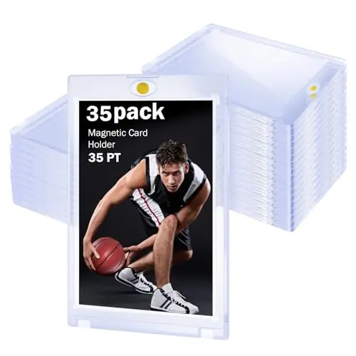 JEYUEHZH magnetic card holder with gold clasp for trading cards