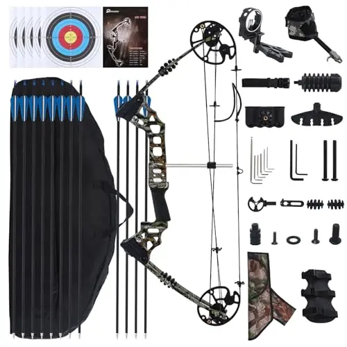 Saiwaii Falcon compound bow set in black