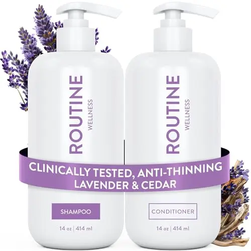 Routine Wellness Anti-Thinning Shampoo and Conditioner set for thinning coarse hair
