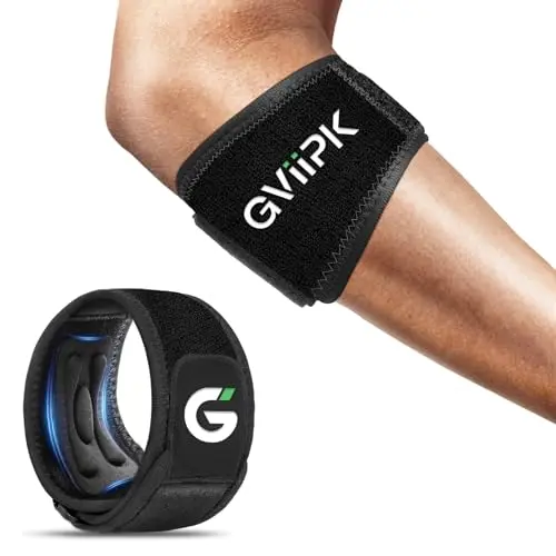 Gviipk basic elbow brace strap for tendonitis and golfer's elbow relief