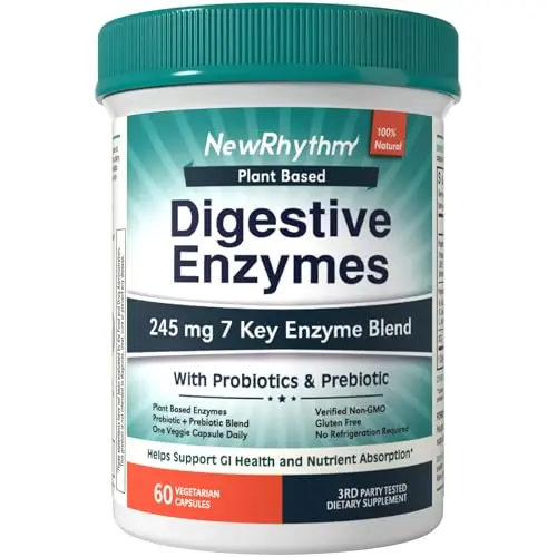 NewRhythm Digestive Enzymes with probiotics bottle