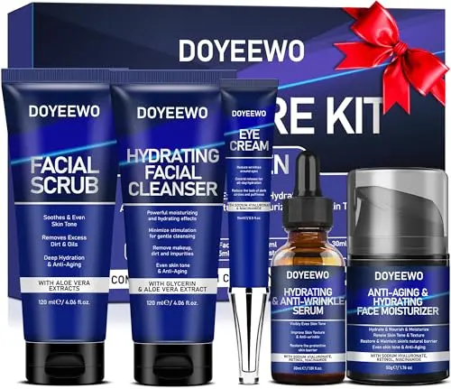 DOYEEWO Skin Care for Men kit with multiple products