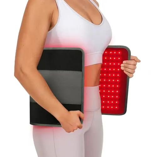 COMFYTEMP red light therapy pad with strap for back treatment