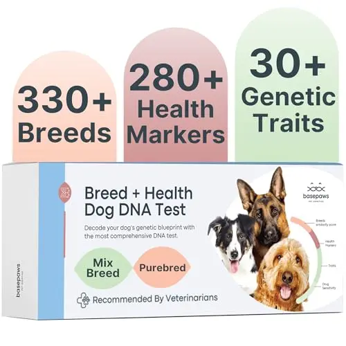 Basepaws dog DNA test kit with swab and return packaging