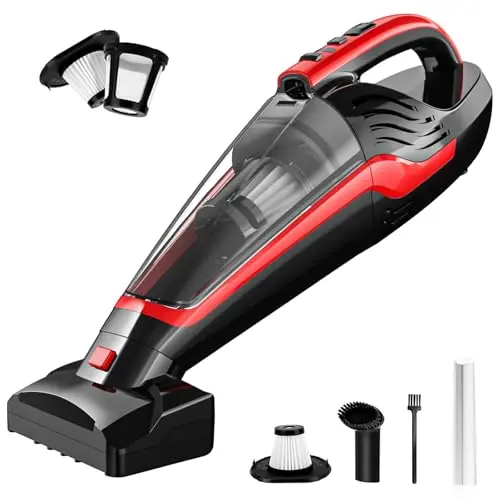 POWOOLS cordless handheld vacuum with electric brush for pet hair