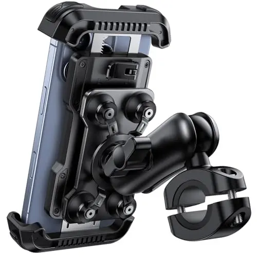 Lamicall premium motorcycle phone mount with dual vibration dampeners