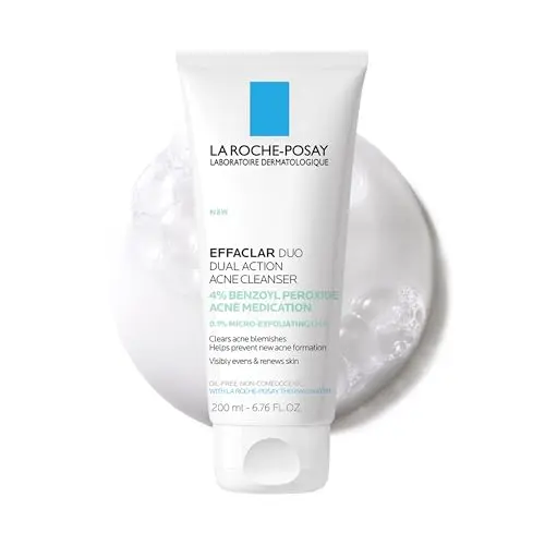 La Roche-Posay Effaclar Dual Acne Face Wash with benzoyl peroxide and LHA