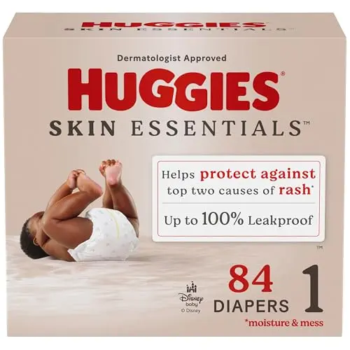 Huggies Skin Essentials diaper package for sensitive skin