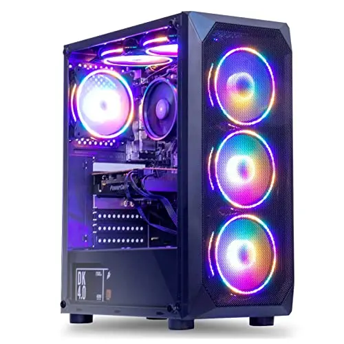 MXZ gaming desktop computer with RGB fans