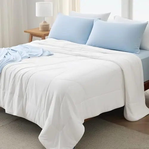 Bedsure cooling comforter in grey with dual-sided fabric