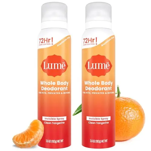 Lume clean tangerine whole body deodorant spray
