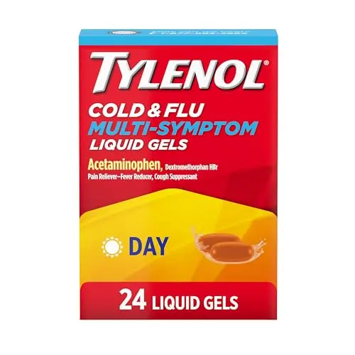 Tylenol Daytime Cold and Flu multi-symptom liquid gels package