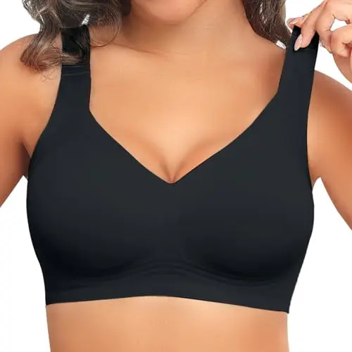 PoseFree wireless bra with wide straps and full coverage