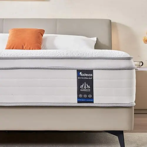 Madevos hybrid mattress with gel memory foam for stomach sleepers