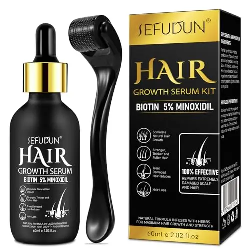 Generic minoxidil and derma roller kit for beard and hair growth