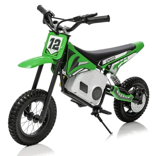 KerryYoo C11 electric dirt bike with green frame and explosion-proof tires