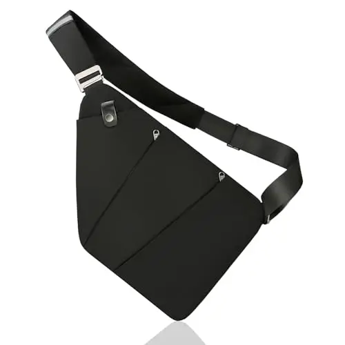 brooke kalla Anti Theft Crossbody Bag showing large capacity and durable zippers