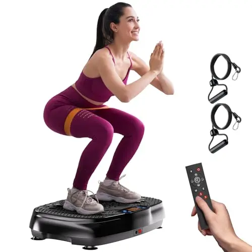 TISSCARE vibration plate with massage beads and resistance bands