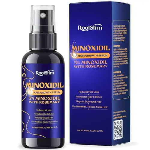 RootStim 5% Minoxidil hair growth serum bottle