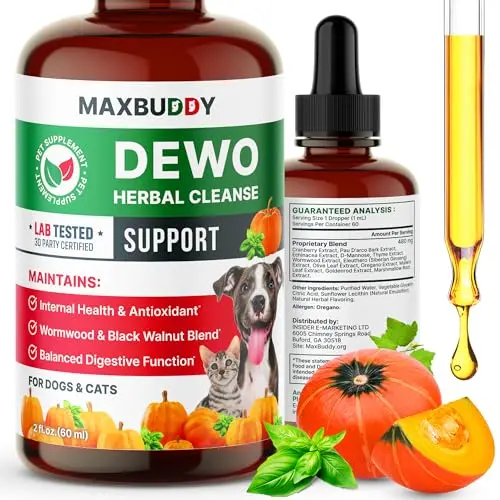 MaxBuddy natural intestinal defense herbal drops for cats and dogs