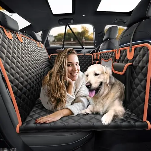 mildly Home waterproof dog car seat extender with hard bottom