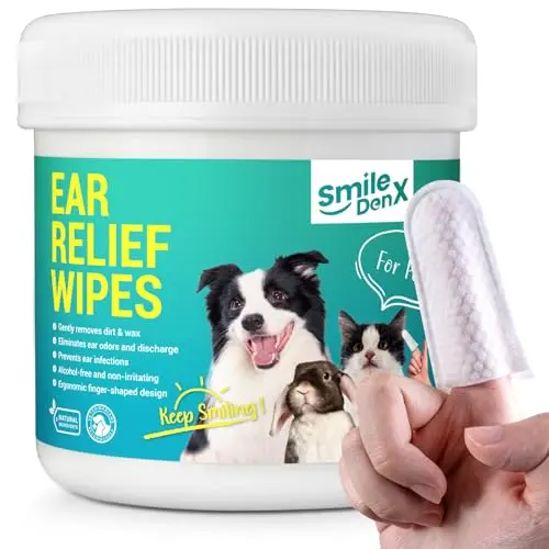 SmileDenX unscented ear wipes for sensitive pets