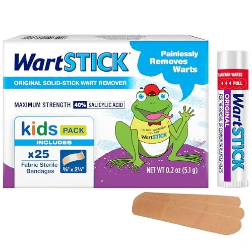 WartStick kids wart removal kit with junior bandages