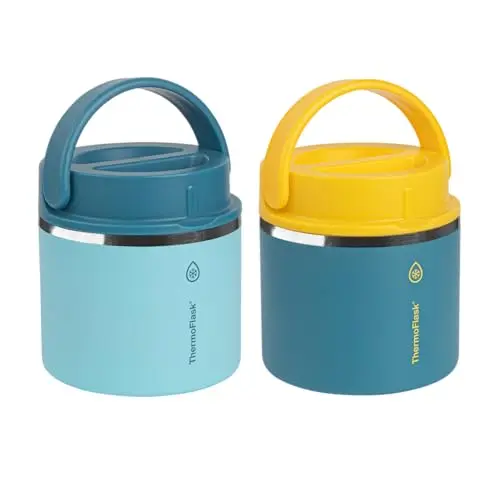 Thermoflask 20-ounce double wall insulated food jar 2-pack