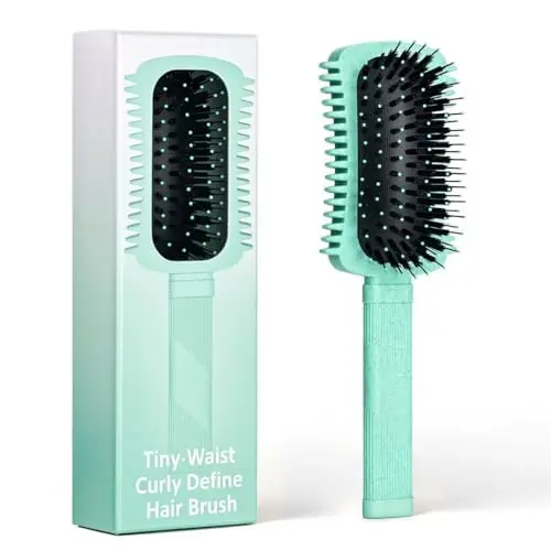 Auhrjomra curly hair defining brush in green