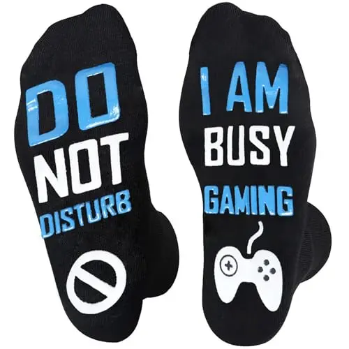 QEOKFGL funny gaming socks with do not disturb message