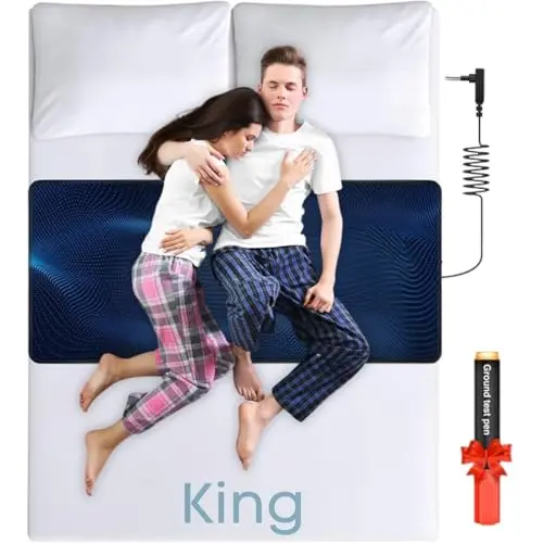 Nurture knots king-size grounding mat with elastic straps