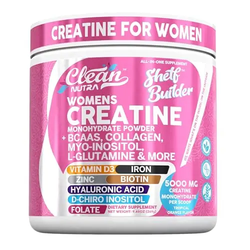 Clean Nutra creatine powder with multiple beneficial ingredients for women