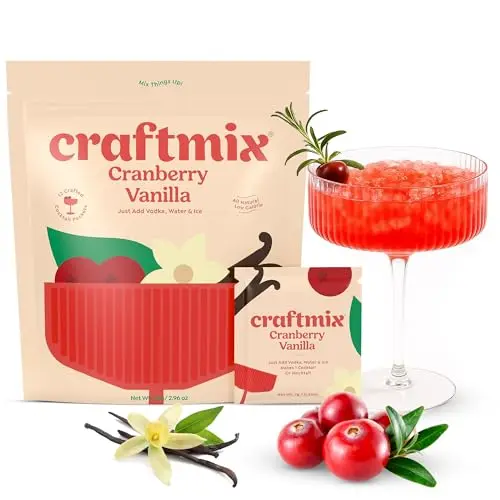 Craftmix cranberry vanilla cocktail mixer powder packets