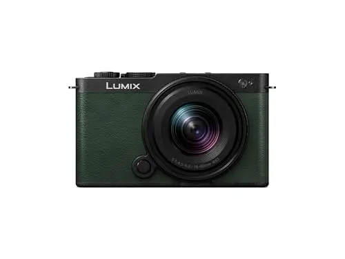 Panasonic LUMIX S9 full-frame mirrorless camera in green with compact lens
