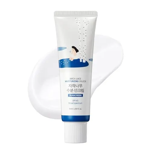ROUND LAB Birch Juice Moisturizing Sunscreen bottle with hydrating formula
