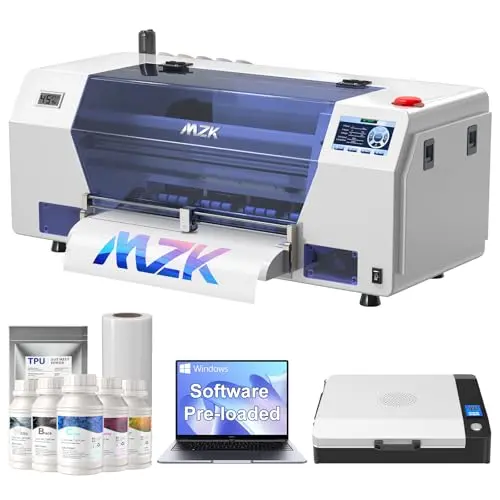 MZK A3 Plus XP600 DTF printer with automatic cleaning