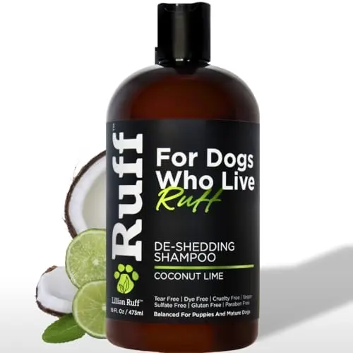Ruff by Lillian Ruff Deshedding Dog Shampoo with coconut lime scent